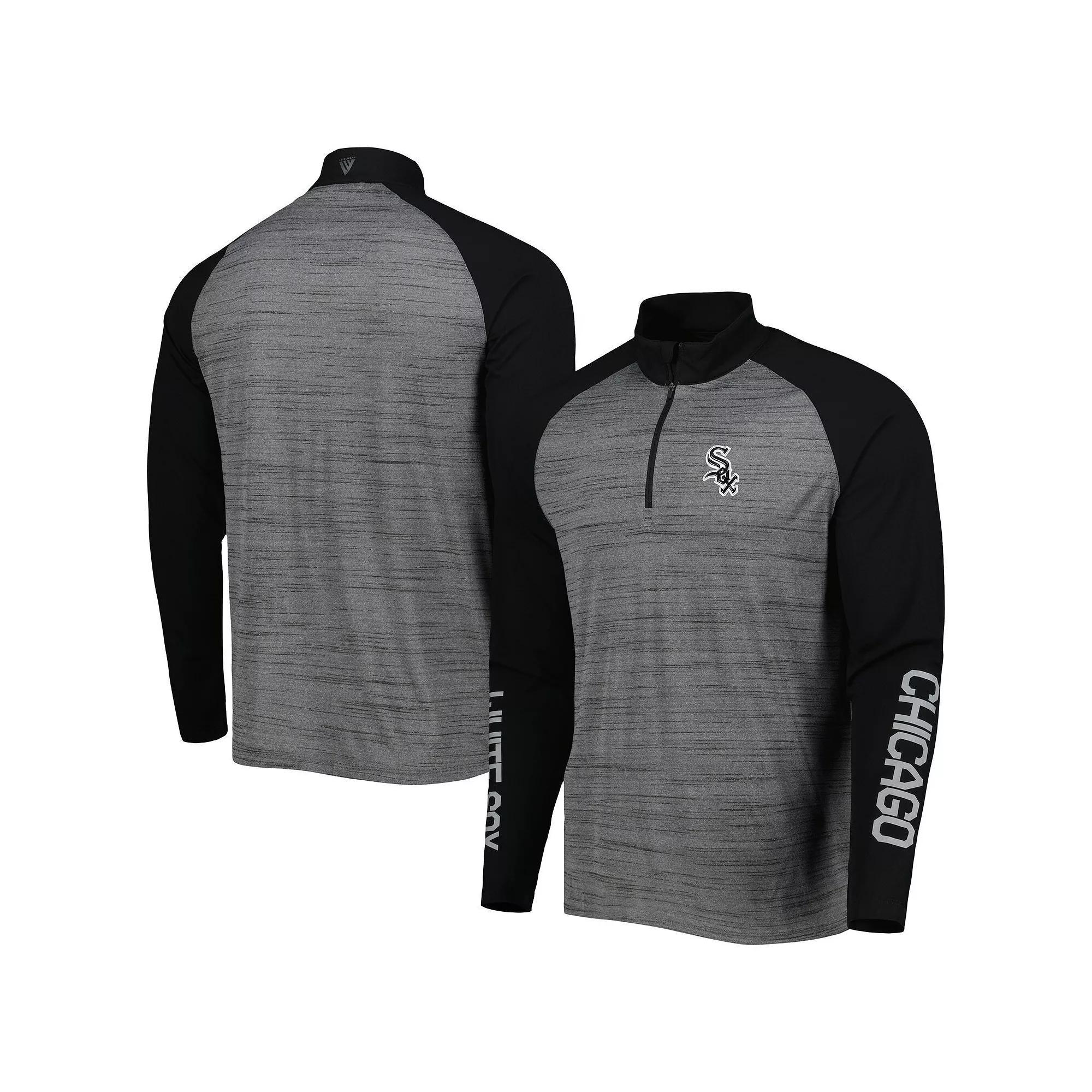 Men's Levelwear Heather Gray Chicago White Sox Vandal Raglan Quarter-Zip Top, Size: XL, Grey Product Image