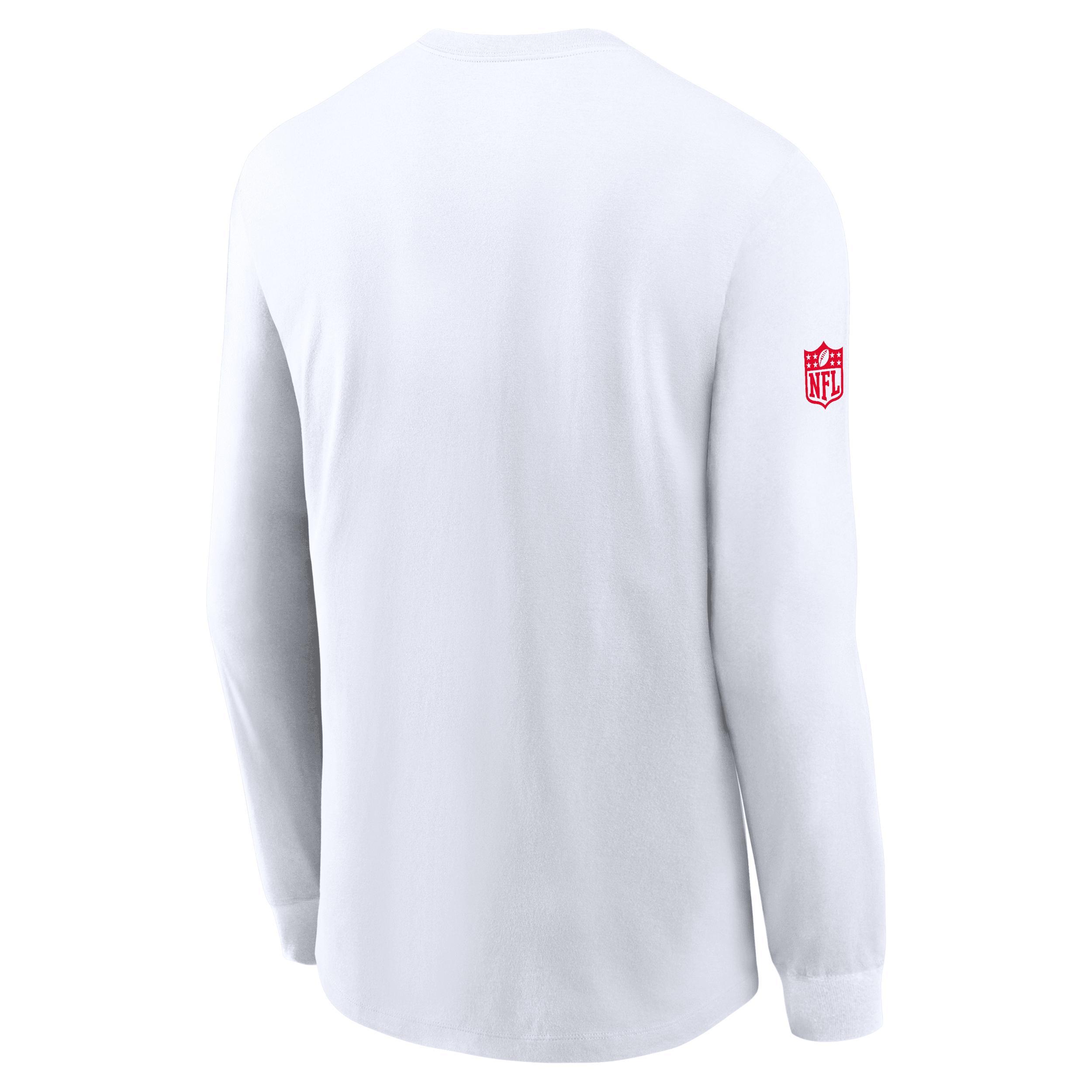 Kansas City Chiefs Sideline Team Issue Nike Men's Dri-FIT NFL Long-Sleeve T-Shirt Product Image