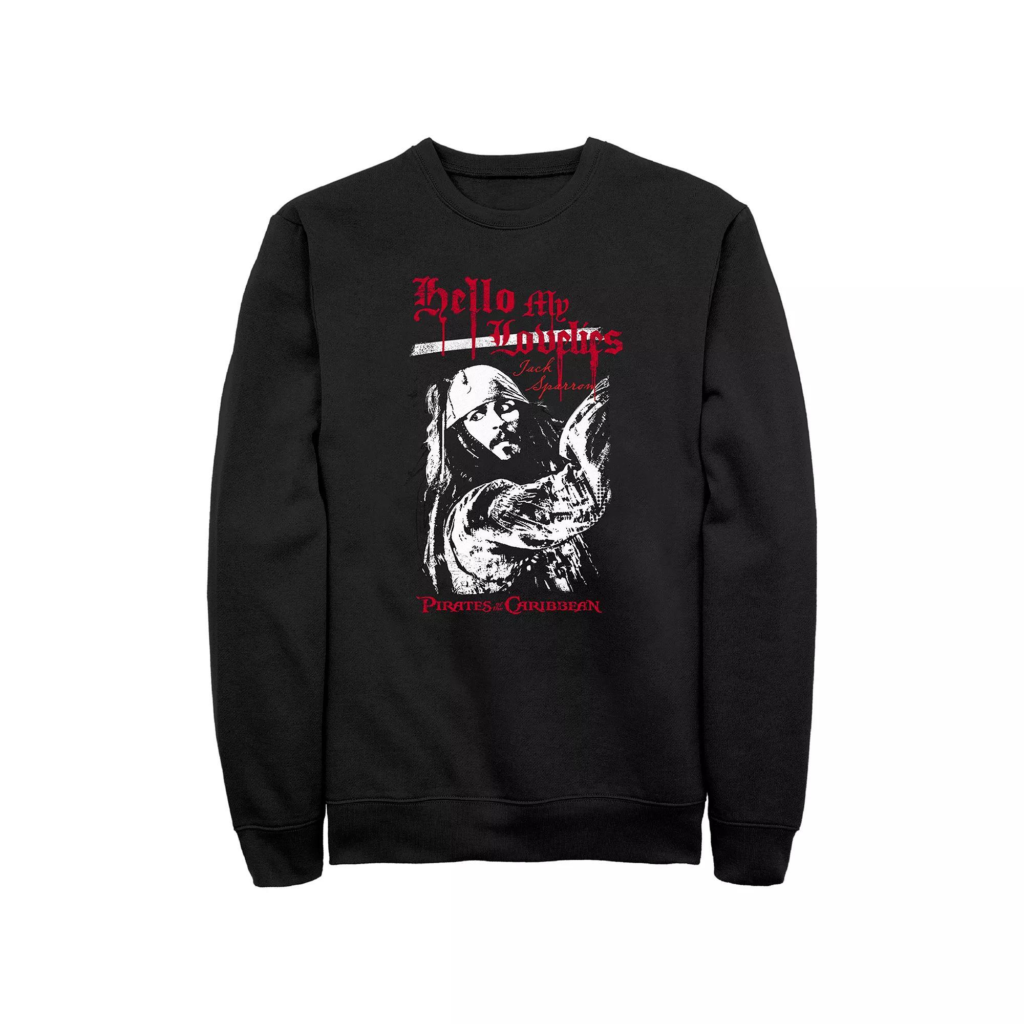 Men's Disney's Pirates Of The Caribbean Hello Lovelies Sweatshirt, Size: XL, Black Product Image
