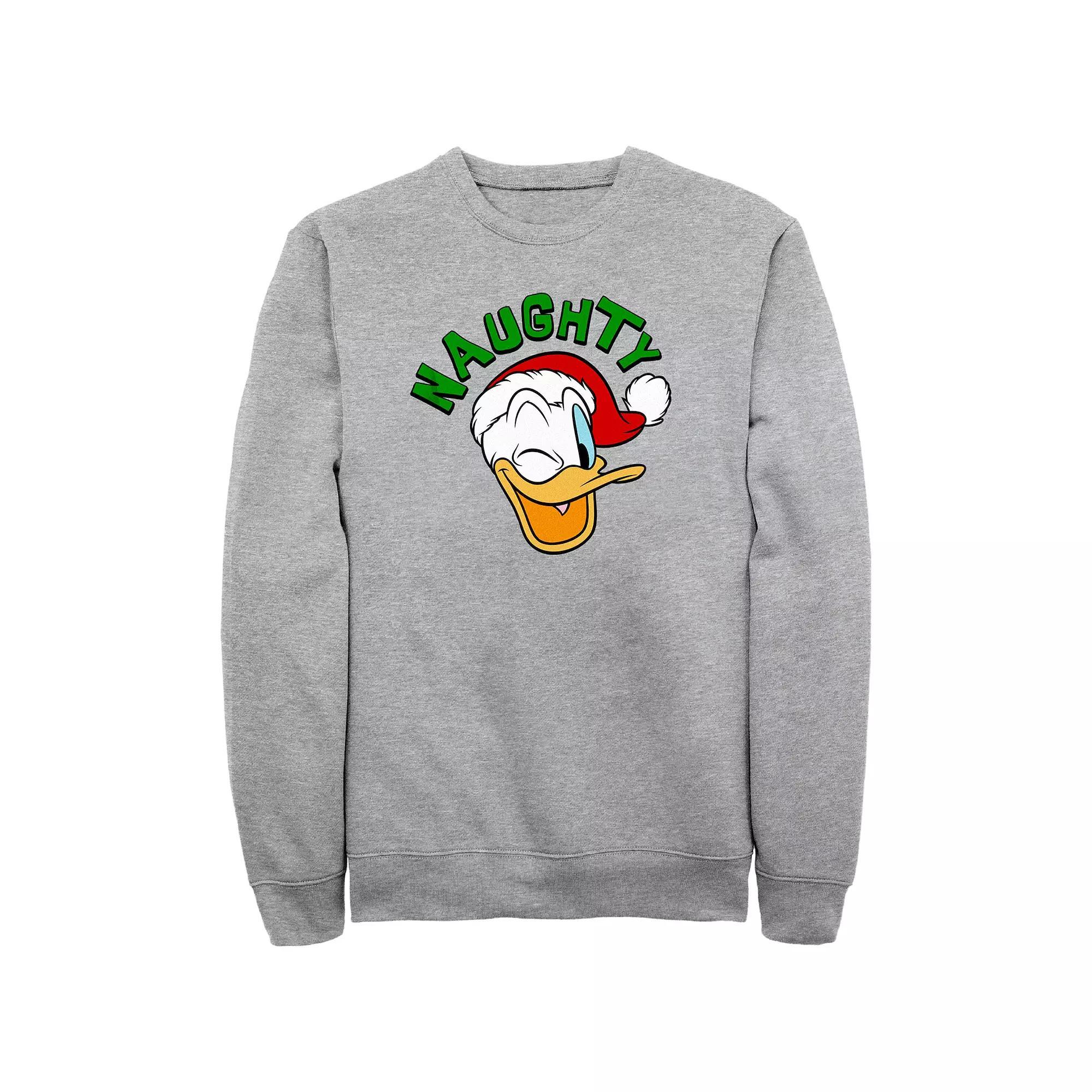 Disney's Donald Duck Men's Donald Wink Fleece, Size: Small, Athletic Grey Product Image