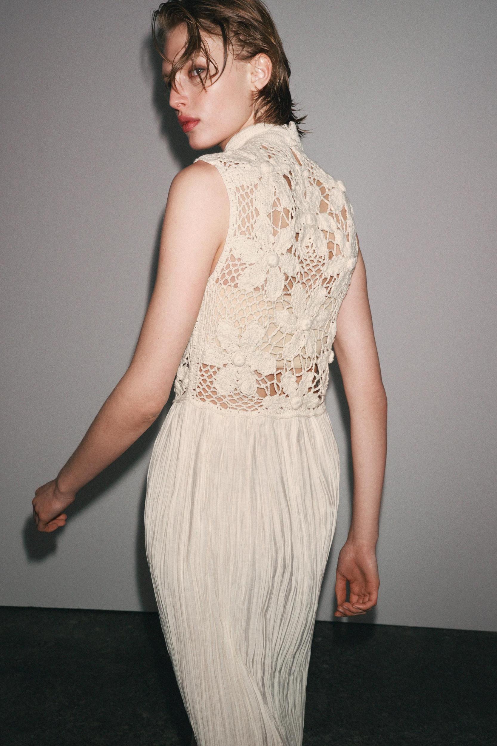 FLORAL EMBROIDERY COMBINATION DRESS Product Image
