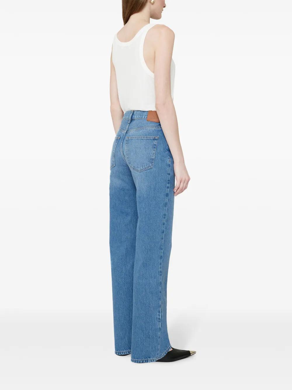 mid-wash wide-leg jeans Product Image