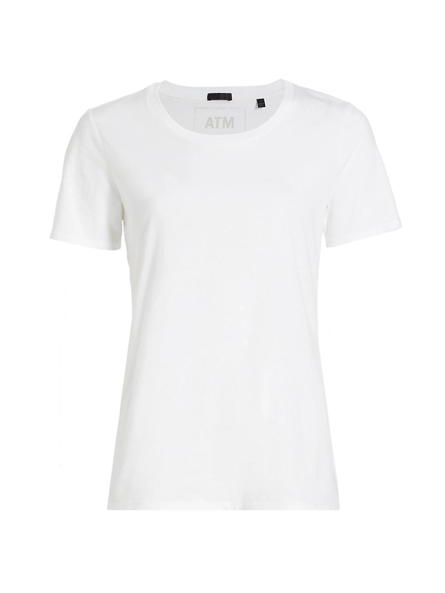 Womens Jersey Cotton Crewneck T-Shirt Product Image