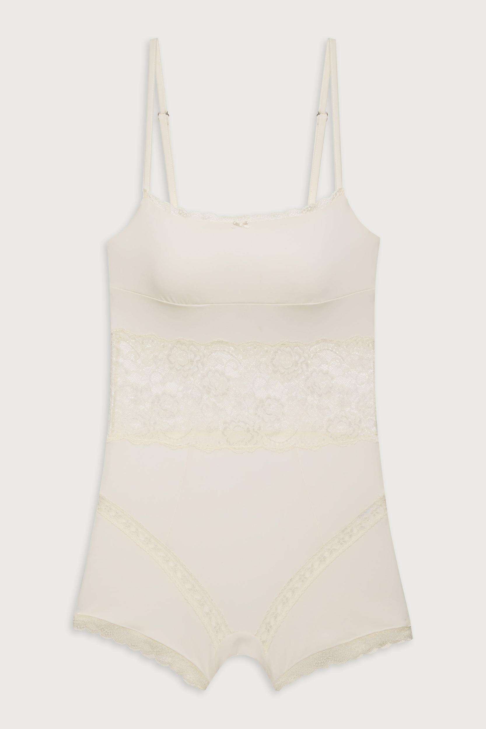 Whisper Lace Bodysuit - Porcelain Product Image