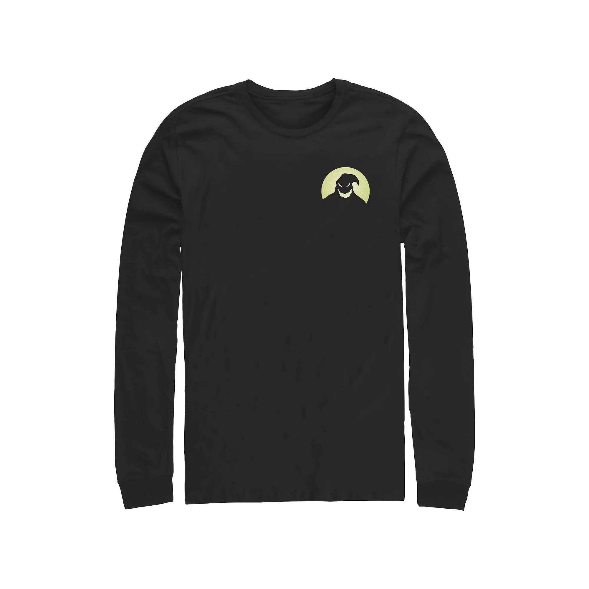 Disney's The Nightmare Before Christmas Oogie Boogie's Silhouette Long Sleeve Men's Graphic Tee, Size: 3XL Tall, Black Product Image
