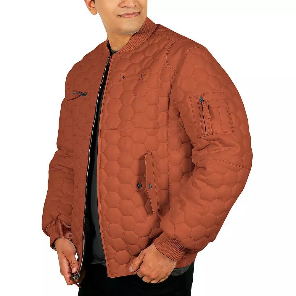 Men's Franchise Ace Quilted Leather Jacket, Size: XL Product Image