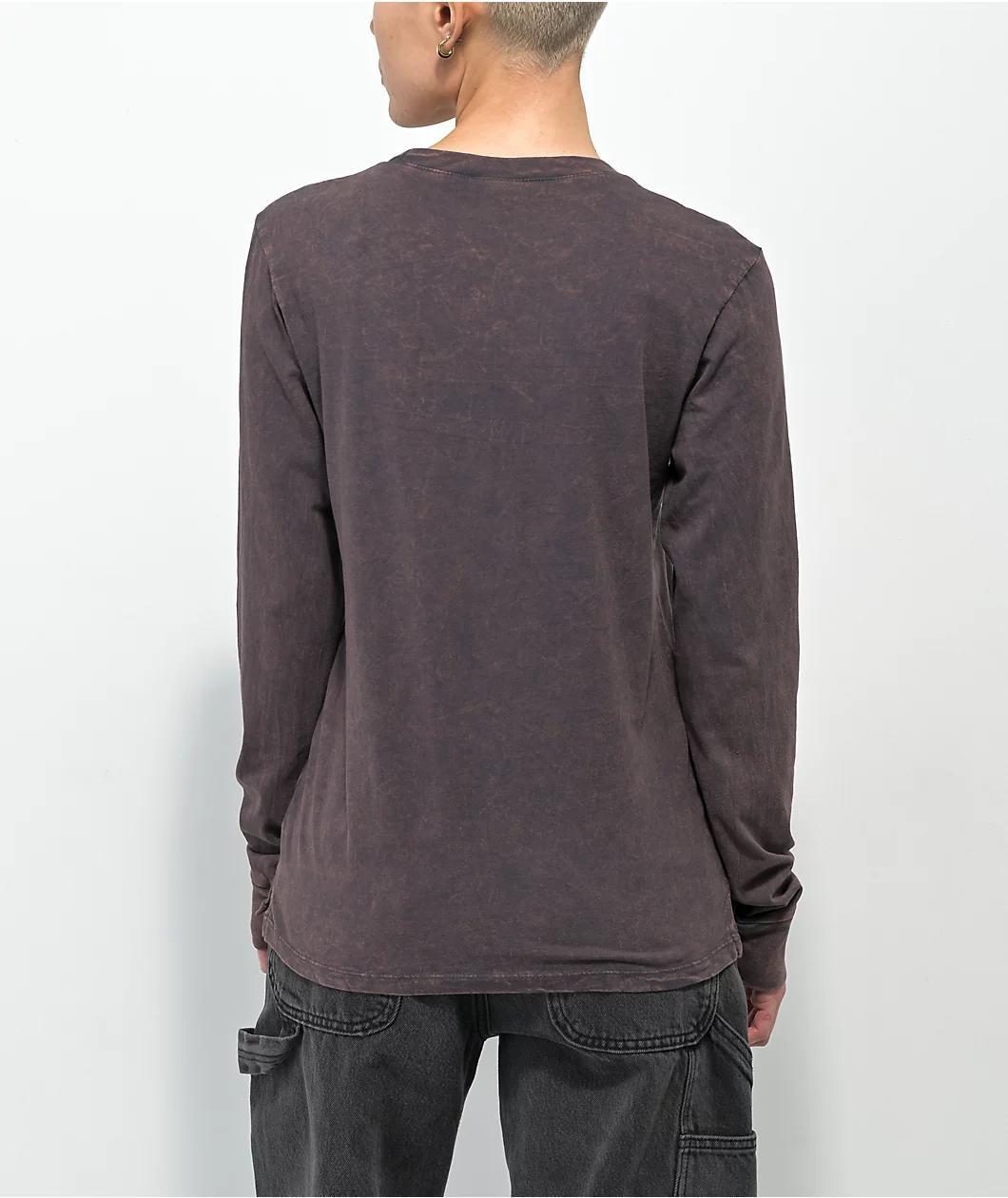 Empyre Rubino Darkest Of Days Brown Wash Long Sleeve T-Shirt Product Image