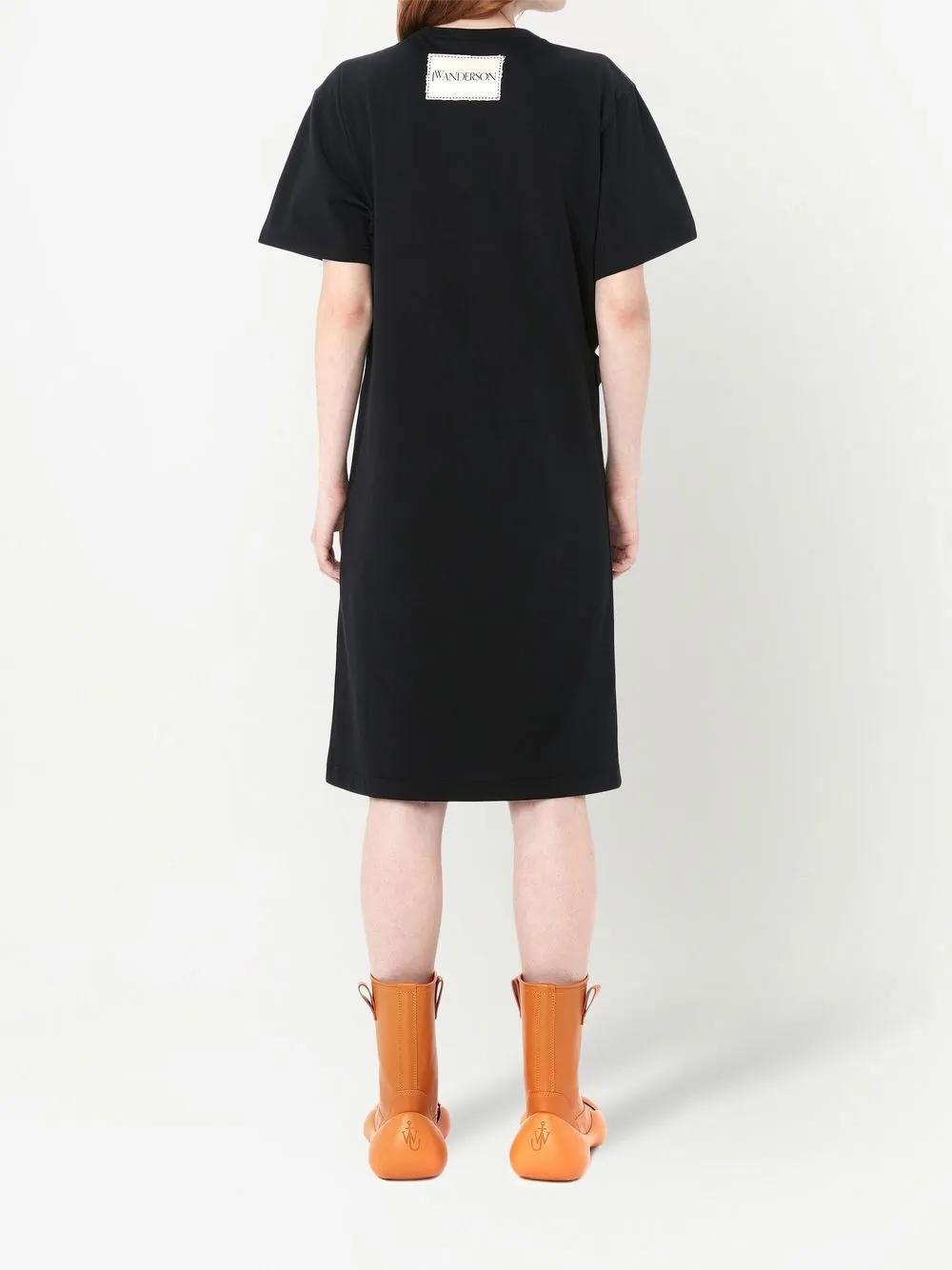 JW ANDERSON Hinge-embellished T-shirt Midi Dress In Black Product Image
