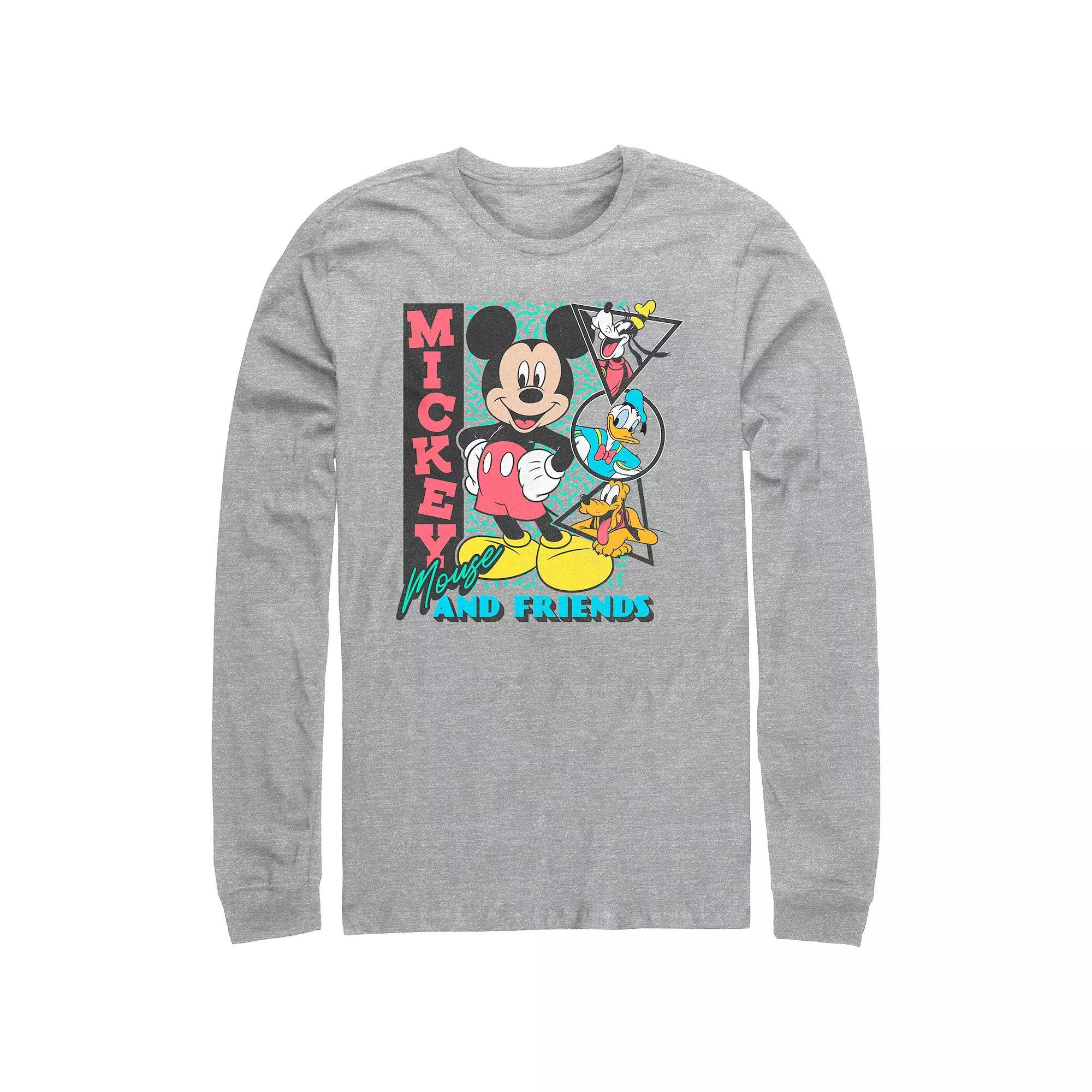 Disney's Mickey Mouse And Friends Portraits Men's Graphic Tee, Size: Medium, Athletic Grey Product Image