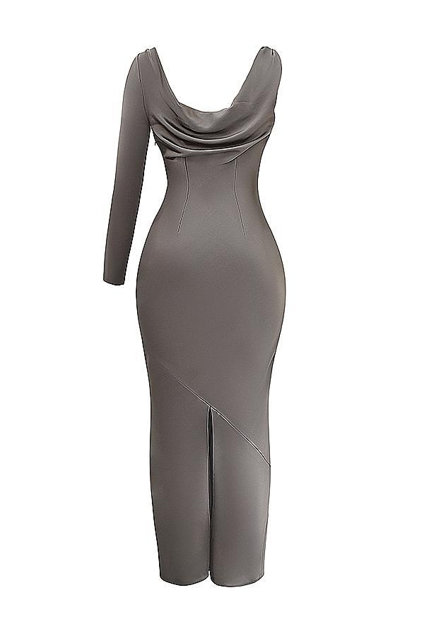 Catiana Smoke One Sleeve Maxi Dress Product Image