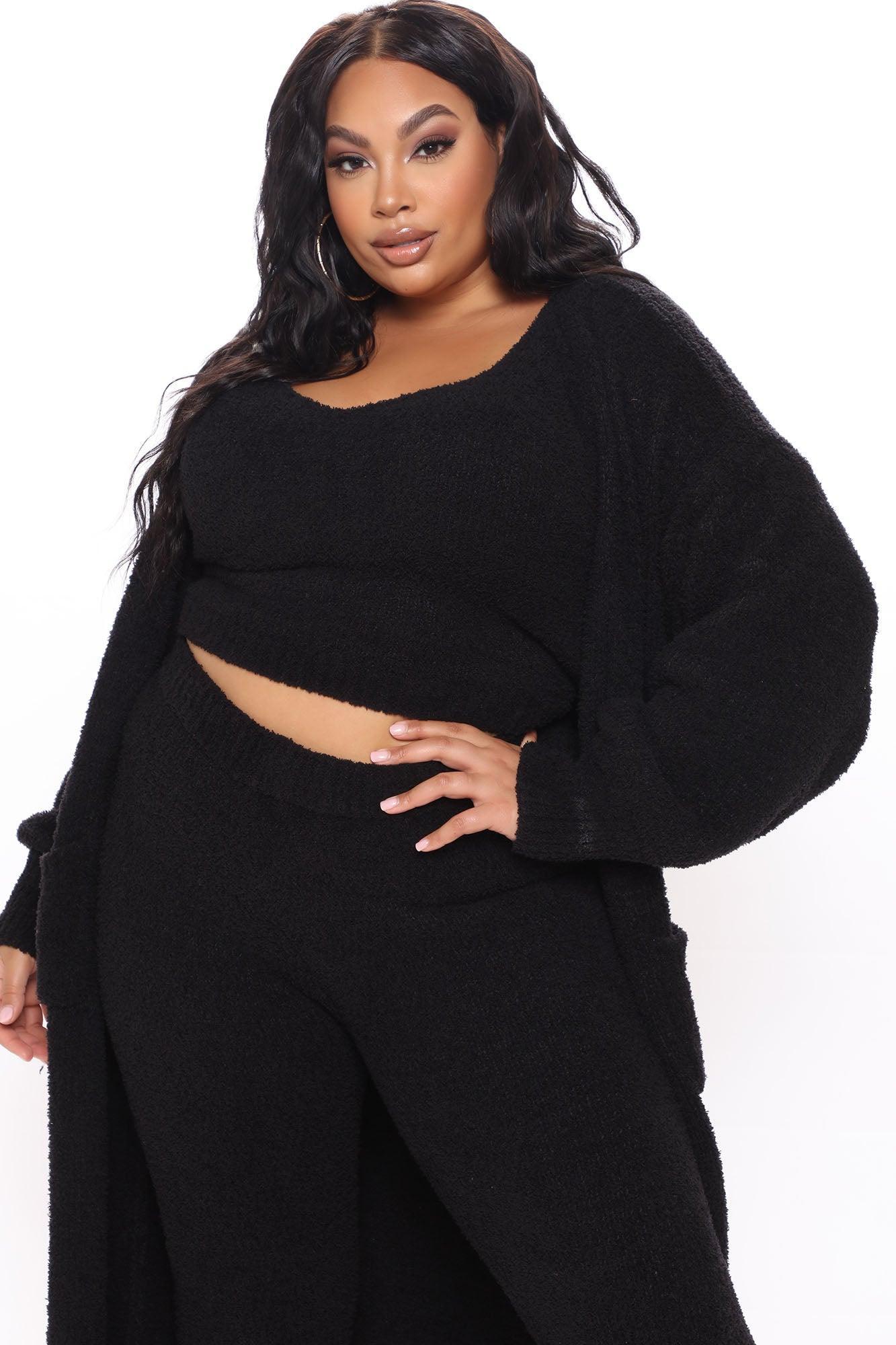 Living So Cozy 3 Piece Legging Set - Black Female Product Image