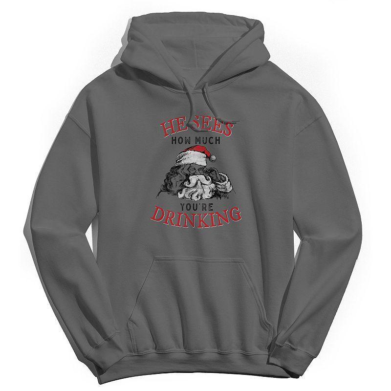 Mens He Sees How Much Hoodie, Womens Grey Product Image