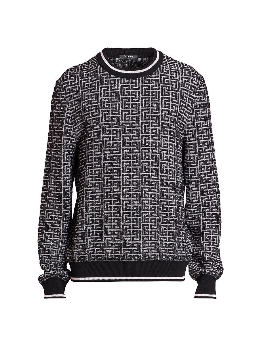 Mens Monogram Merino-Knit Crewneck Sweater Product Image