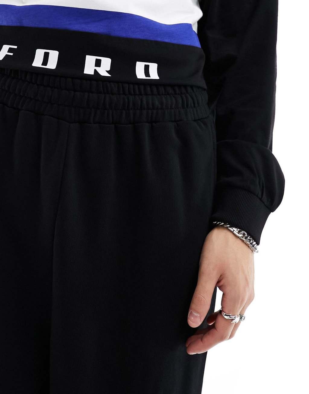 COLLUSION relaxed sweatpants in black Product Image