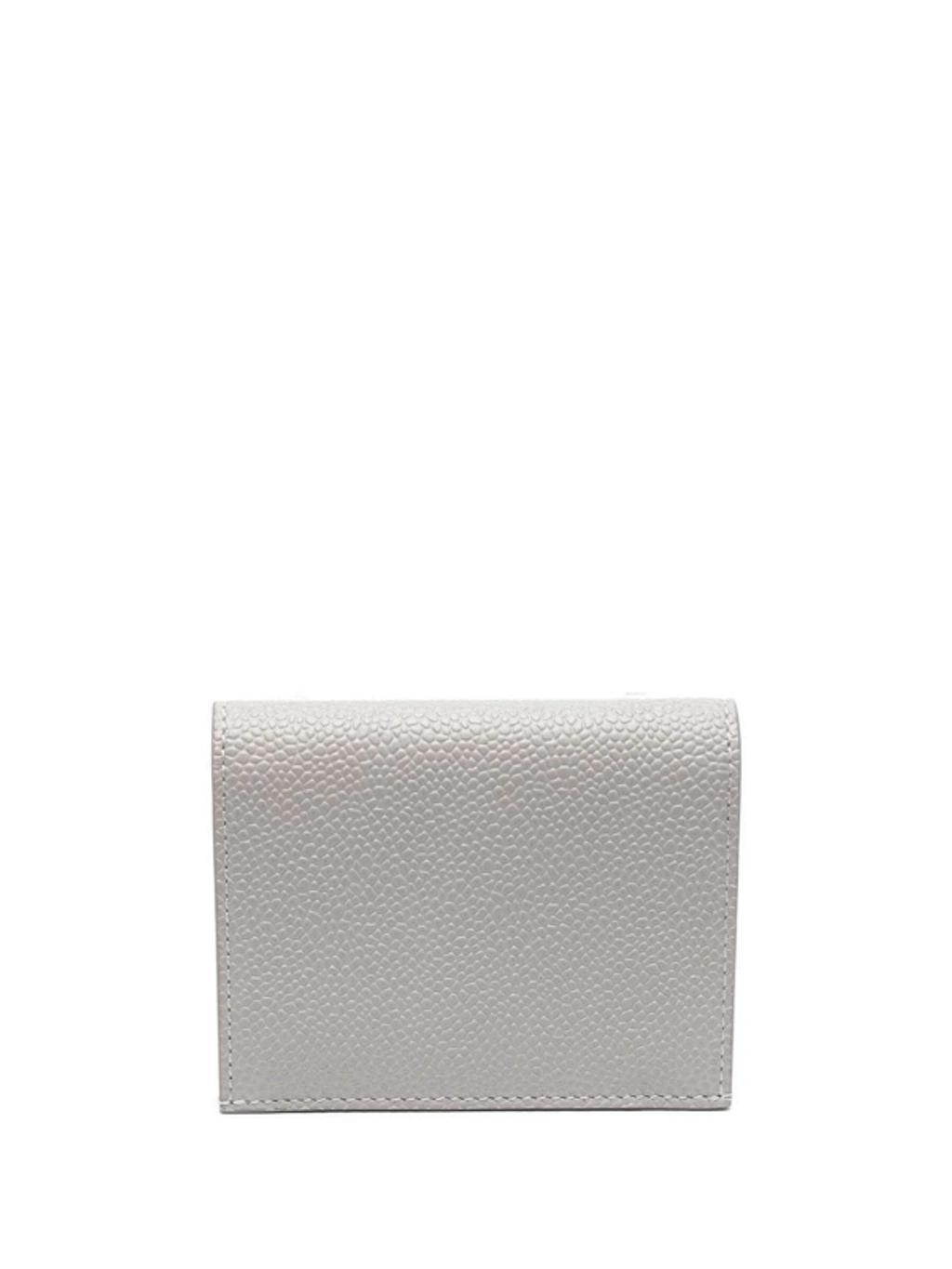 THOM BROWNE Pebbled Billfold Wallet In Grey Product Image