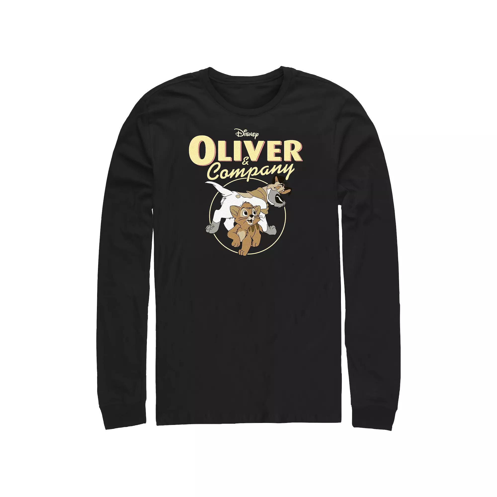 Disney's Oliver & Company Oliver And Dodger Men's Graphic Tee, Size: Medium, Black Product Image