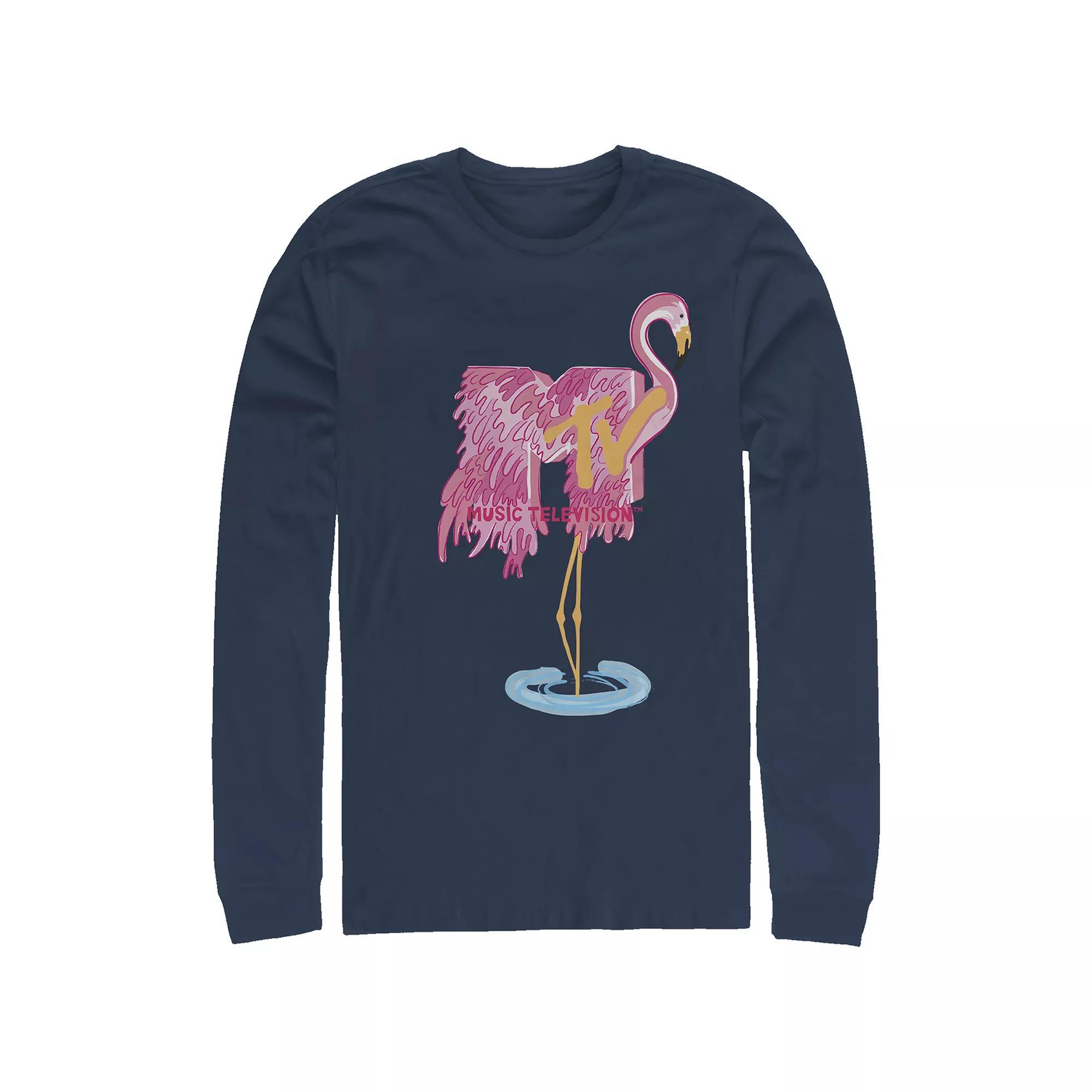 Men's MTV Flamingo Logo Graphic Tee, Size: Small, Blue Product Image