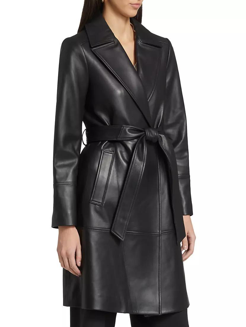 Wrap Walker Lamb Leather Coat Product Image