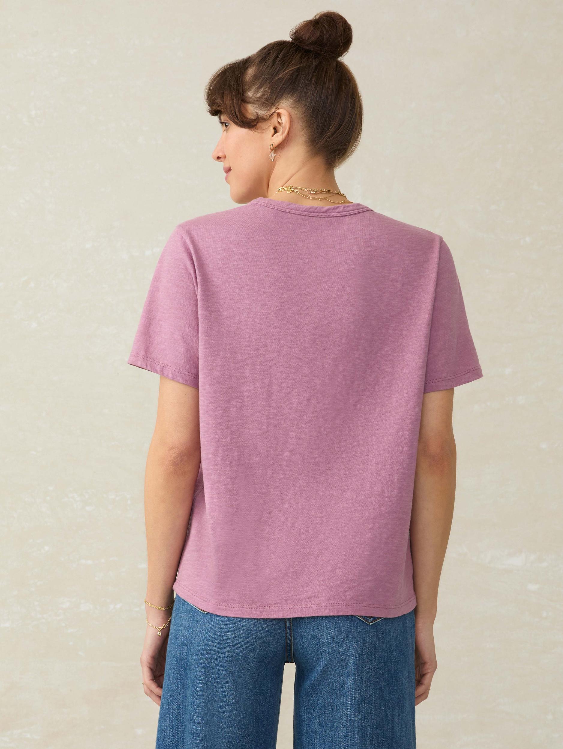 Sunwashed Regenerative Essential Tee - Weathered Orchid Female Product Image