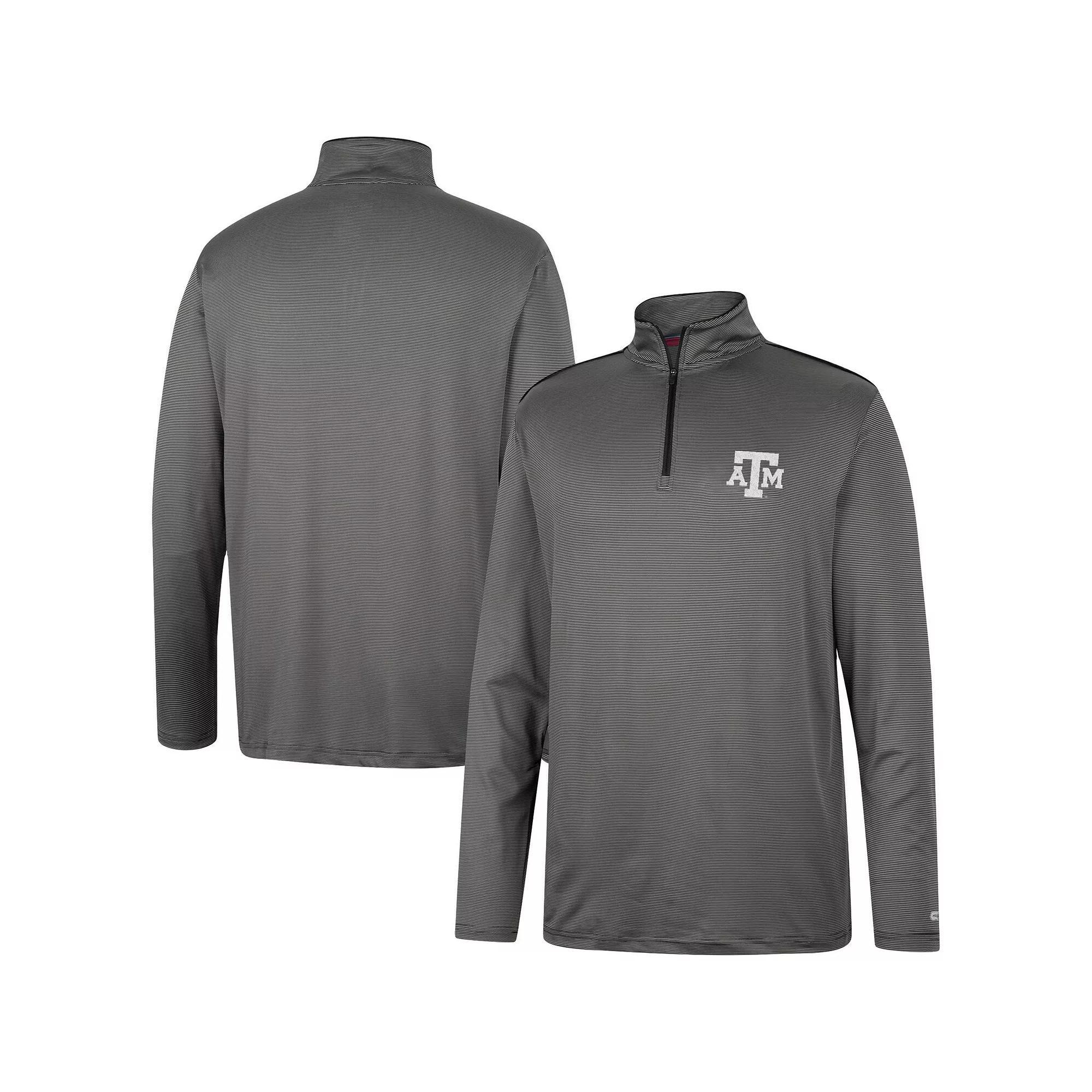 Men's Colosseum Charcoal Iowa Hawkeyes Logo Quarter-Zip Windshirt, Size: Large Product Image