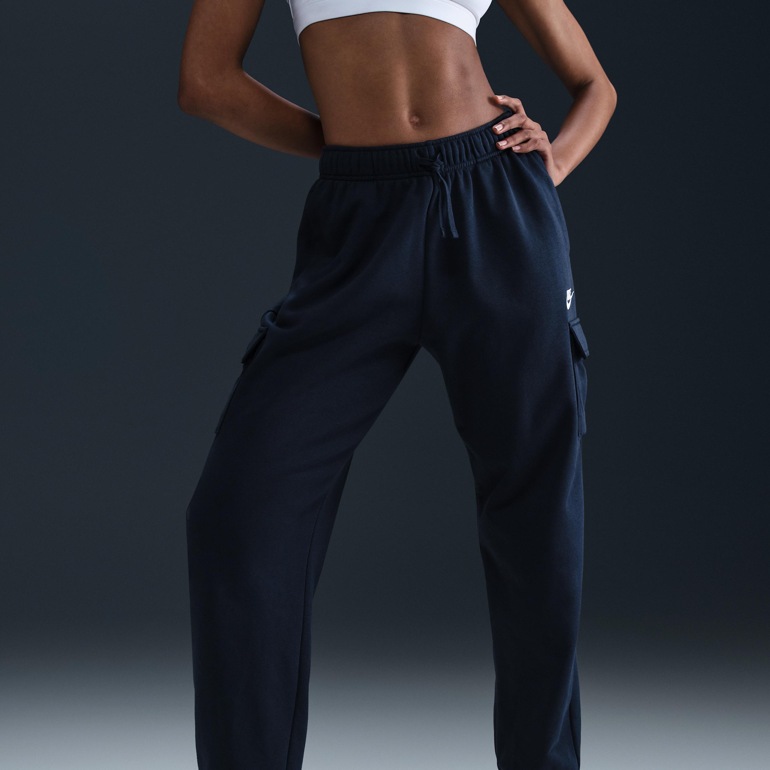 Women's Nike Sportswear Club Fleece Mid-Rise Oversized Cargo Sweatpants Product Image