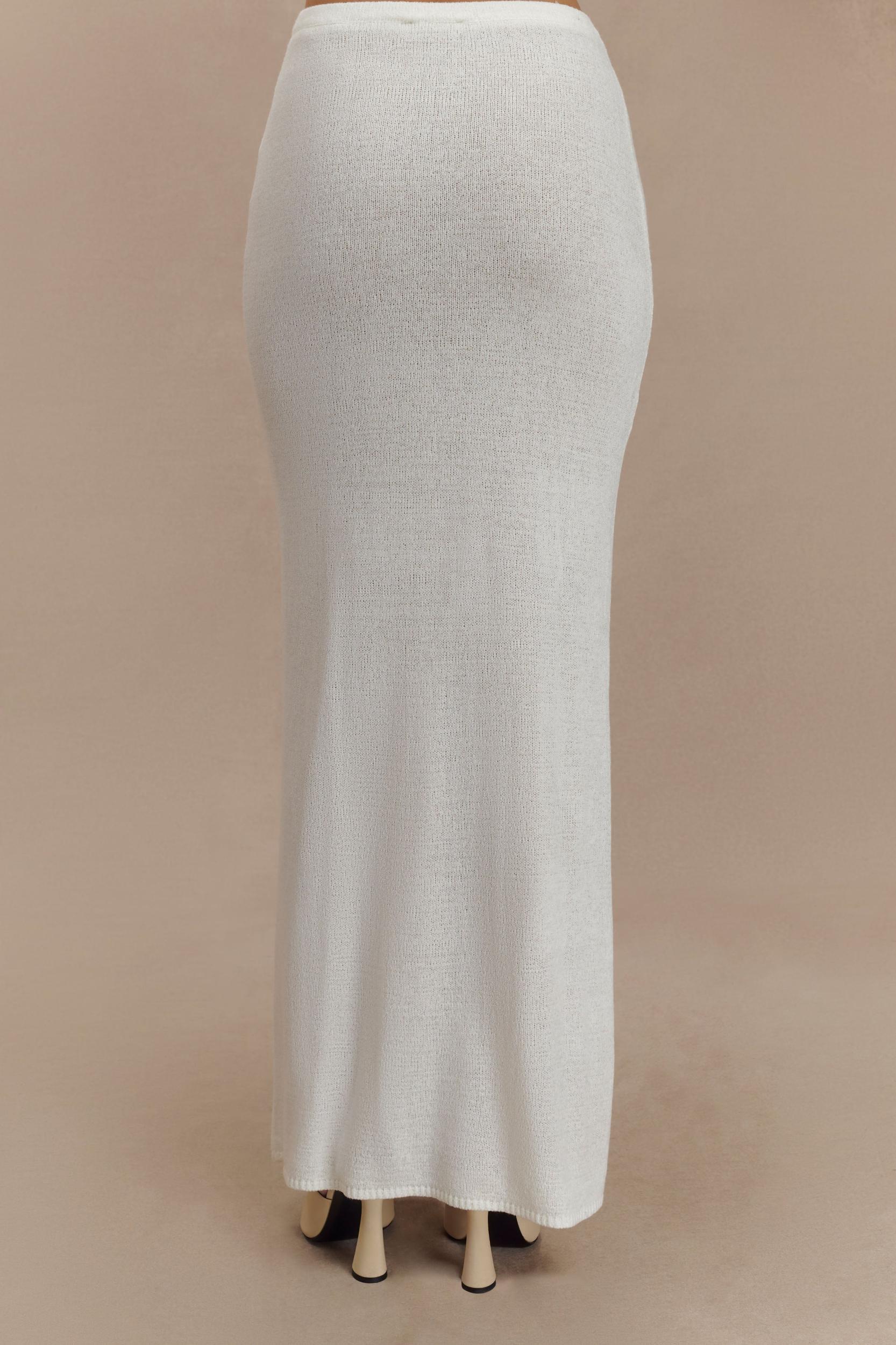 Phoebe Knit Maxi Skirt - Ivory Product Image