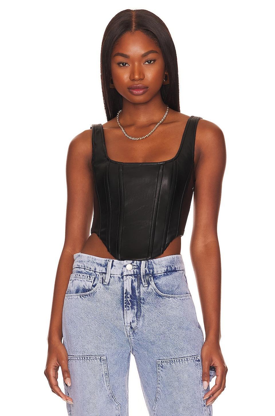 Faux Leather Corset Good American Product Image