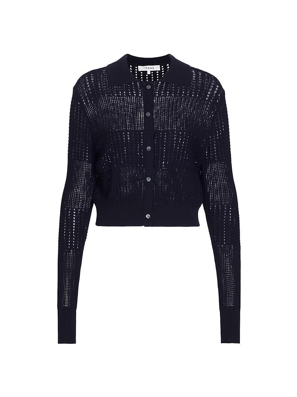 Shrunken Crochet Cardigan Product Image