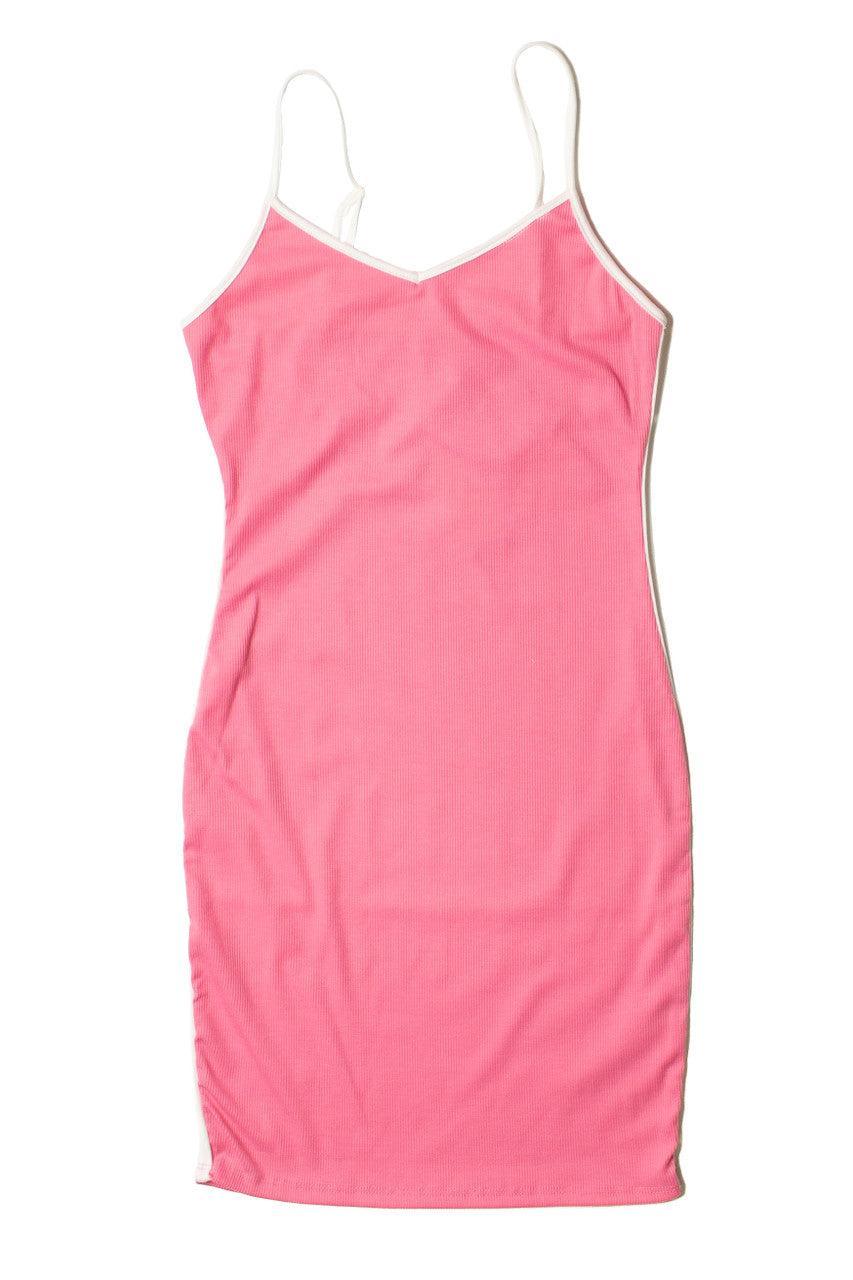 Pink Lemonade White Trim Mini Dress Product Image