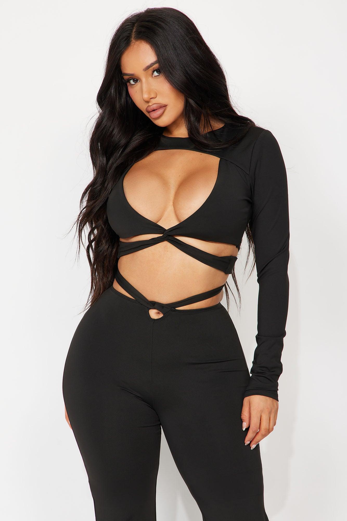 Twisted Pant Set - Black Product Image