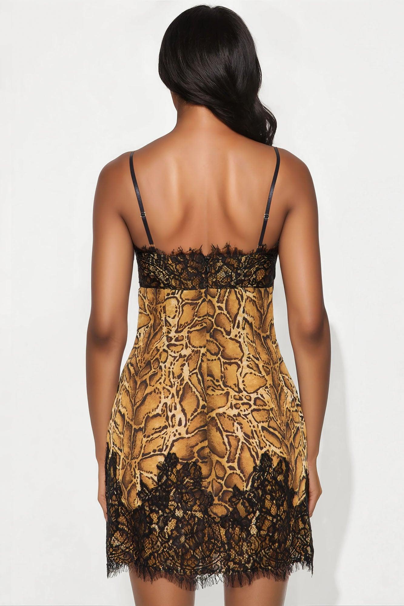 Wild Moves Animal Print Mini Dress - Black/combo Product Image