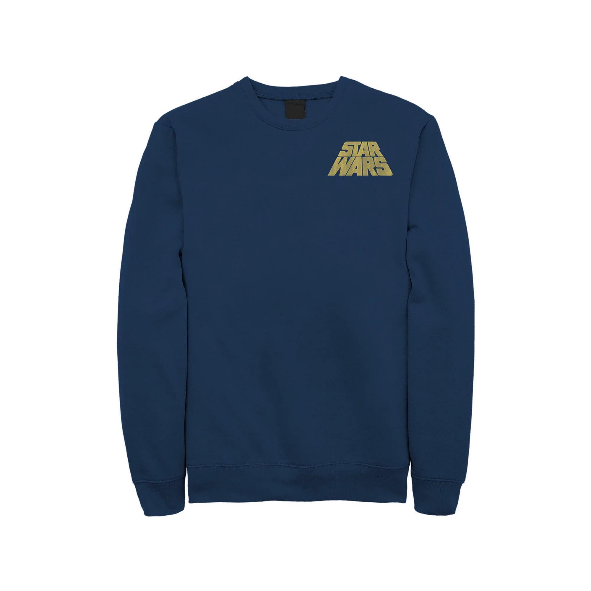 Men's Star Wars Distressed Slant Logo Z2 Sweatshirt, Size: Medium, Blue Product Image
