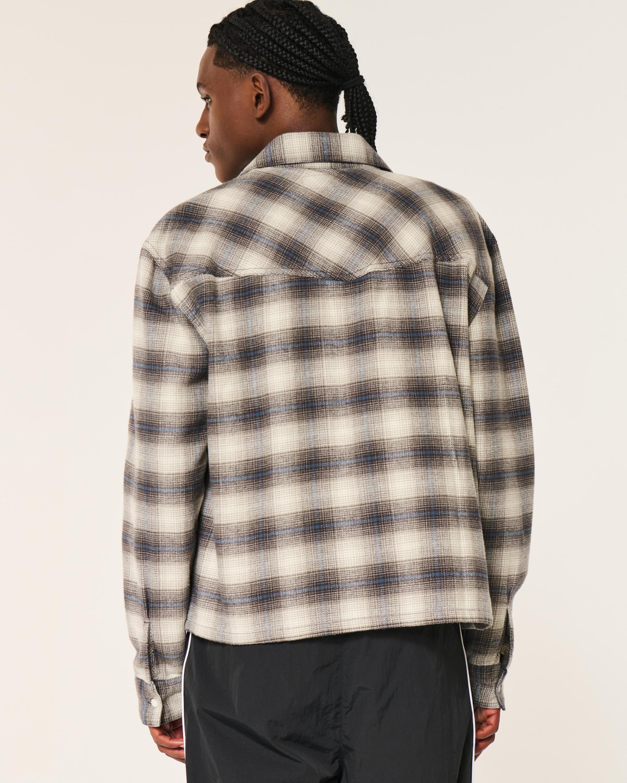 Crop Flannel Shirt Product Image