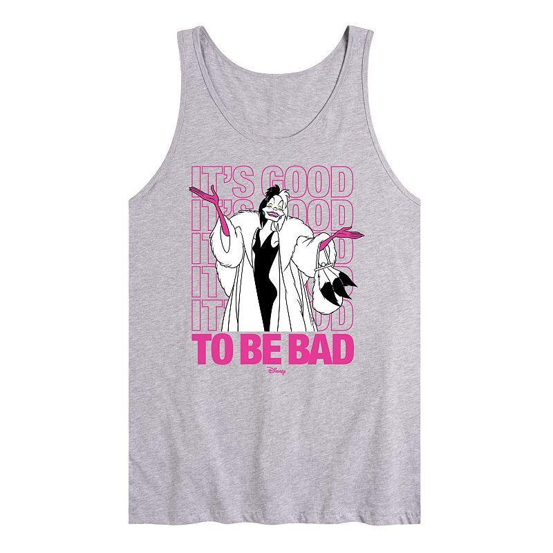 Disney Villains 101 Dalmatians Cruella Deville Men's Its Good To Be Bad Graphic Tank Top, Size: Medium, Black Product Image