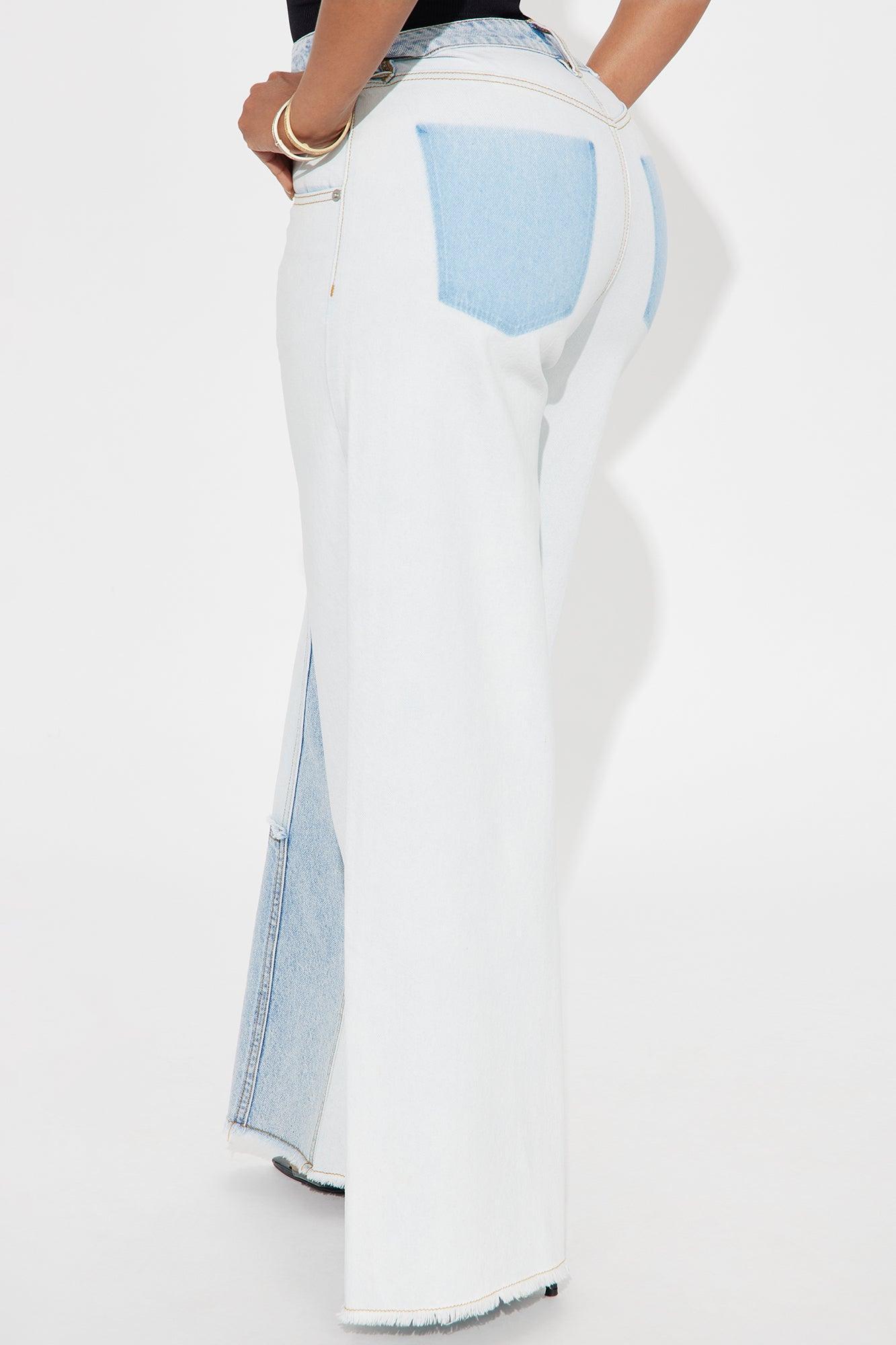Zoe Mid Rise Wide Leg Denim Jeans - Light Wash Product Image
