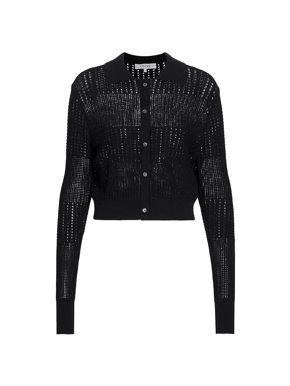 Shrunken Crochet Cardigan Product Image