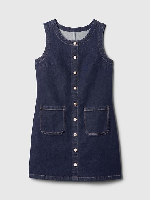 Denim Mini Shift Dress Product Image