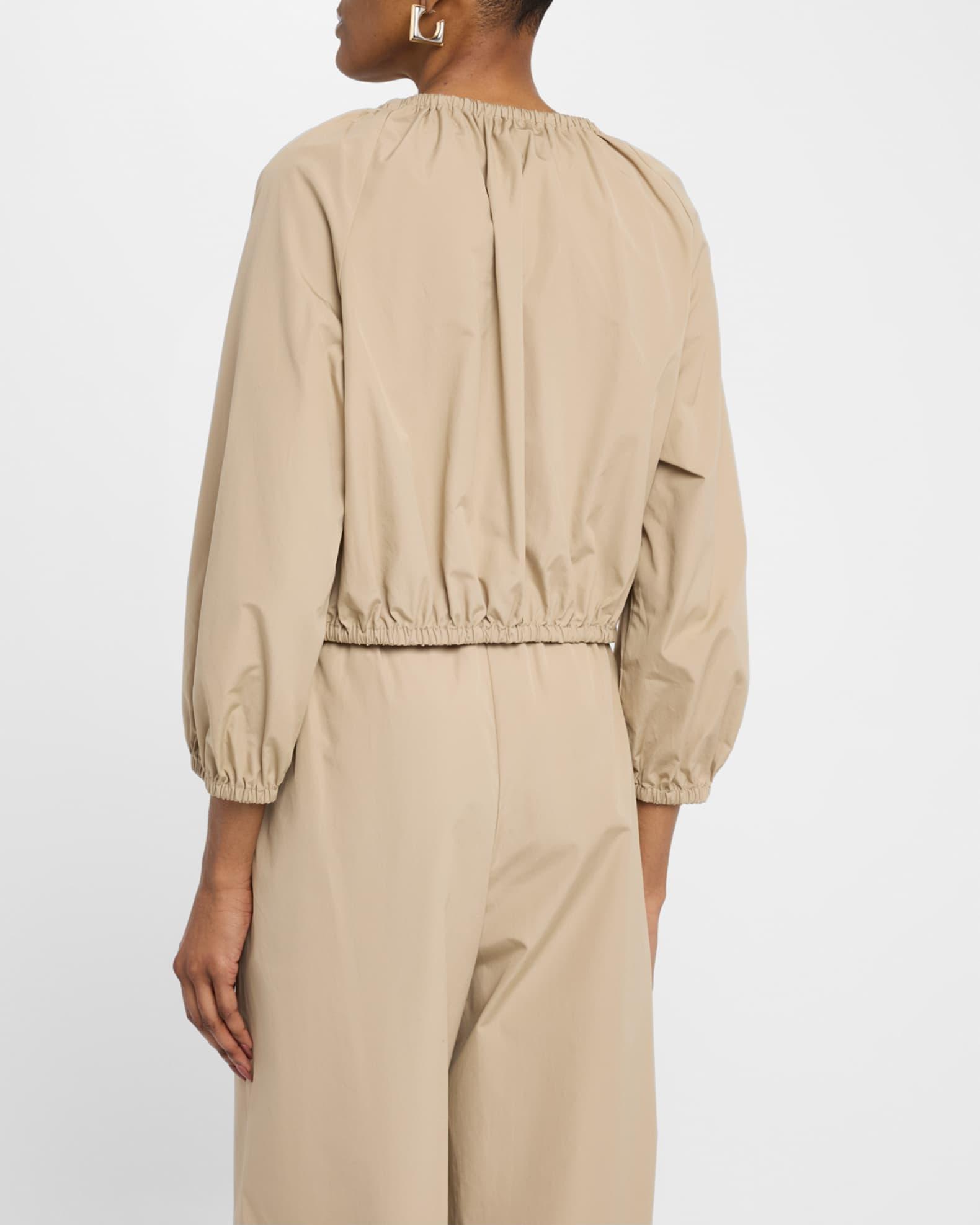 Cropped Organic Cotton Poplin Bubble Jacket Product Image