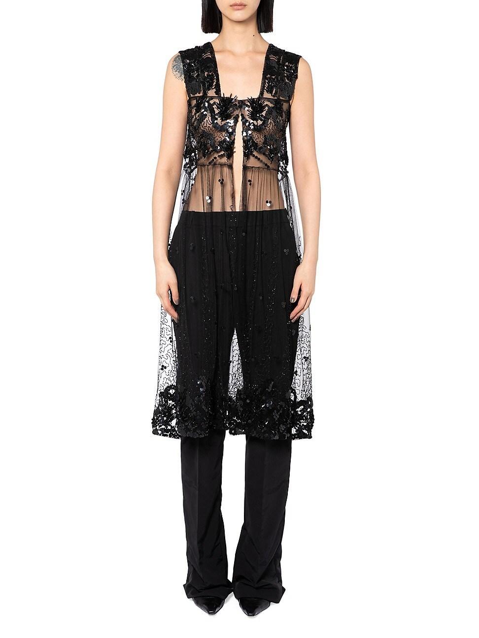 Womens Wake Ommin Long Sequined Top Product Image