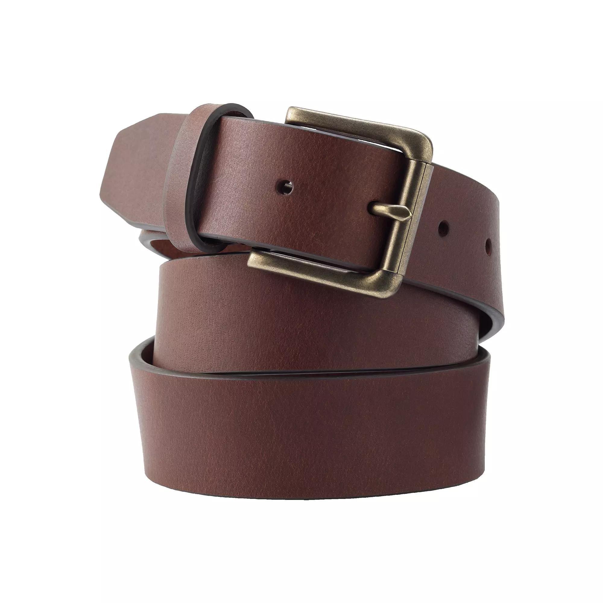 Men's Lands' End Vintage Leather Belt, Size: 42, Brown Product Image
