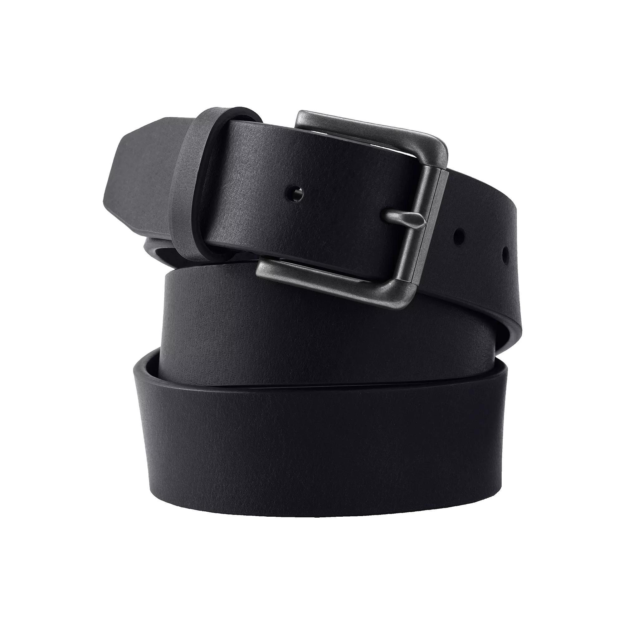 Men's Lands' End Vintage Leather Belt, Size: 30, Black Product Image