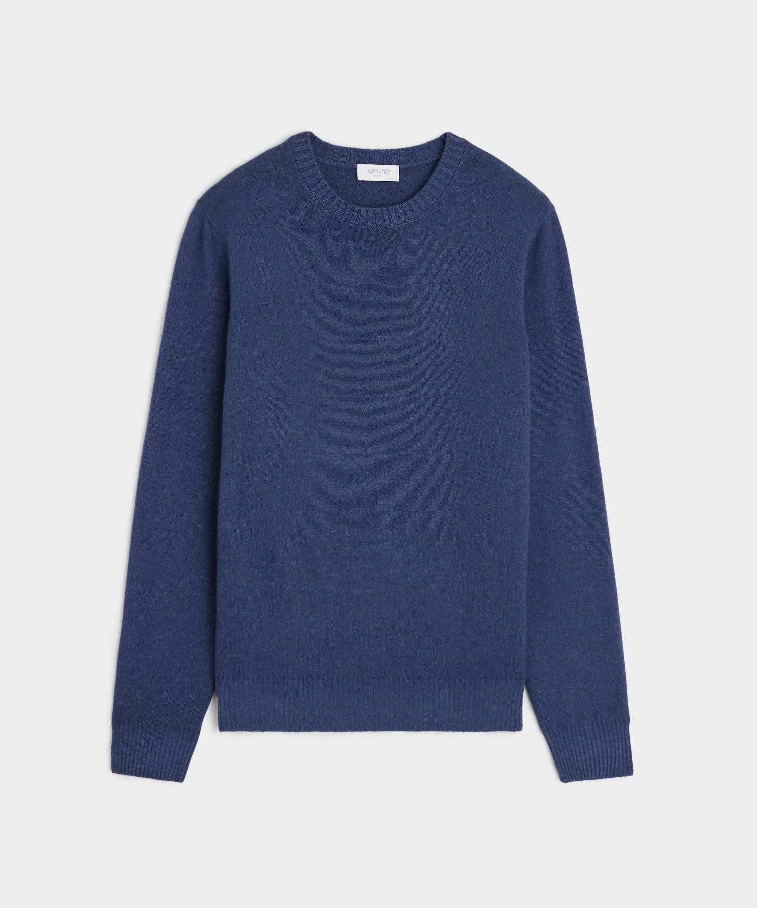 Italian Garment Dyed Wool Cashmere Crewneck Sweater Product Image