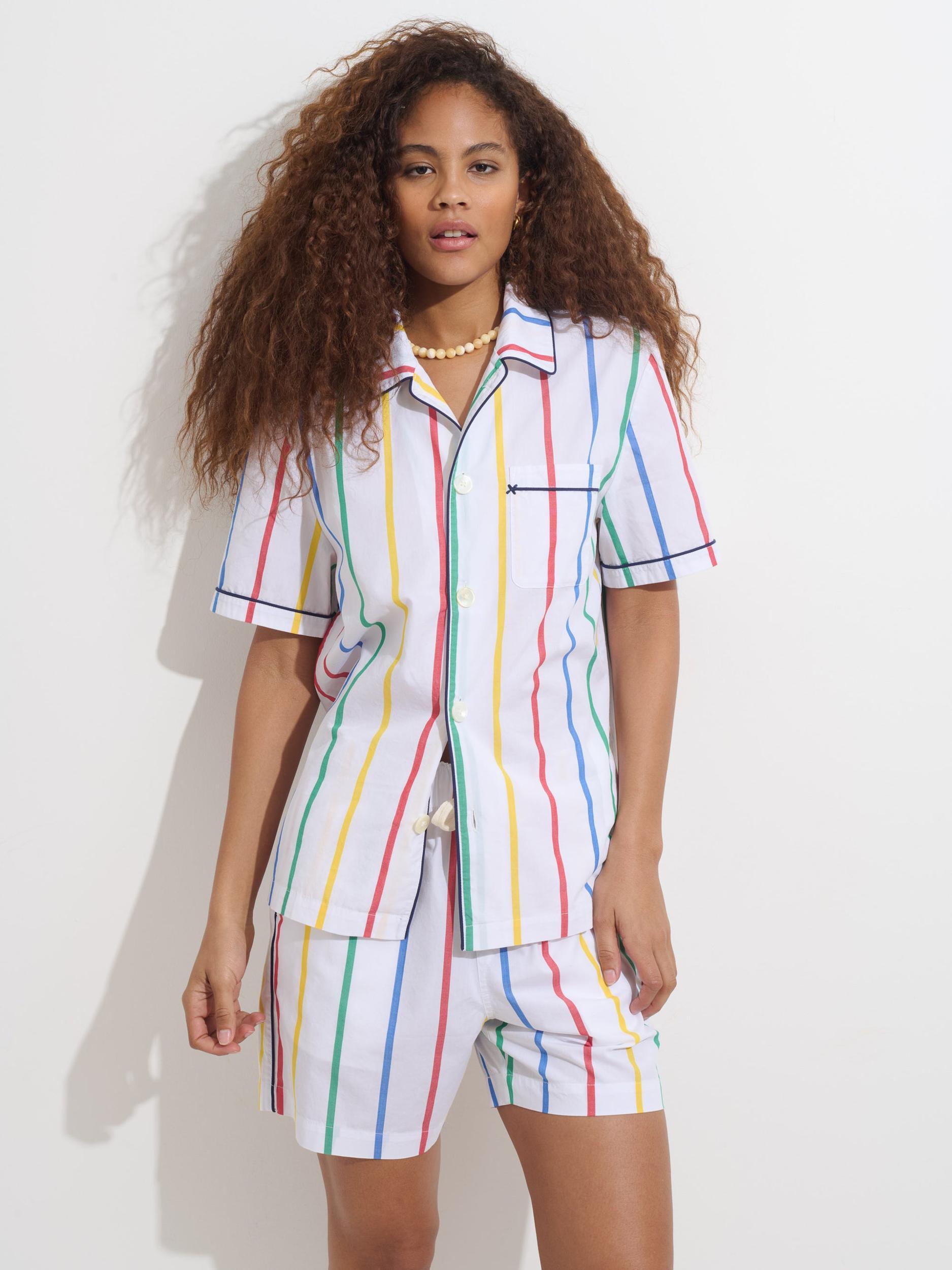 P'Jimmies Short Sleeve Sleep Shirt In Stripe Product Image