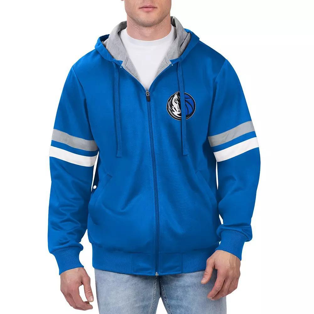 Men's G-III Sports by Carl Banks Blue Dallas Mavericks Contender Full-Zip Hoodie Jacket, Size: Medium Product Image