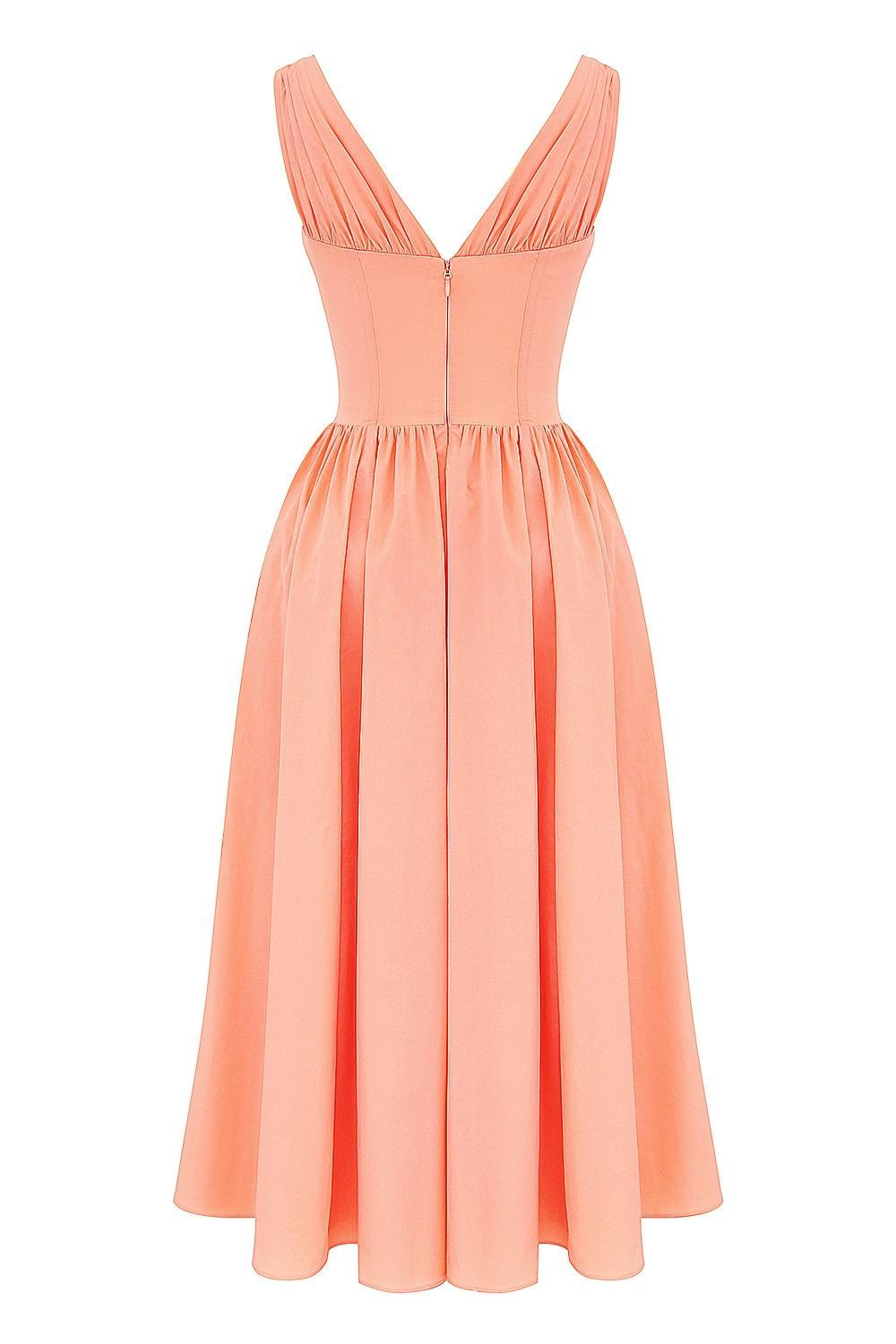 Emmelina Sorbet Cotton Corset Sundress Product Image