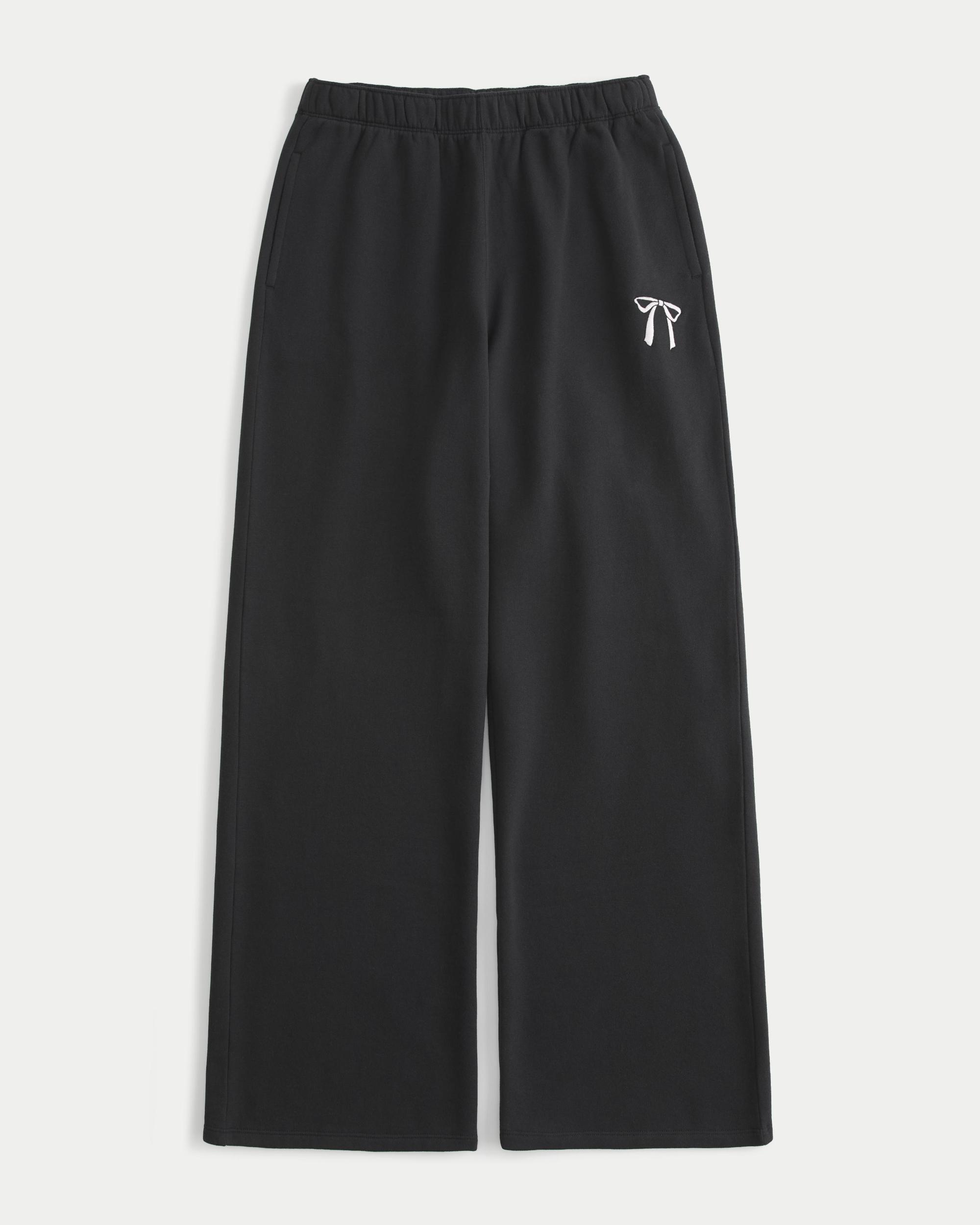 Bow Graphic Wide-Leg Sweatpants Product Image