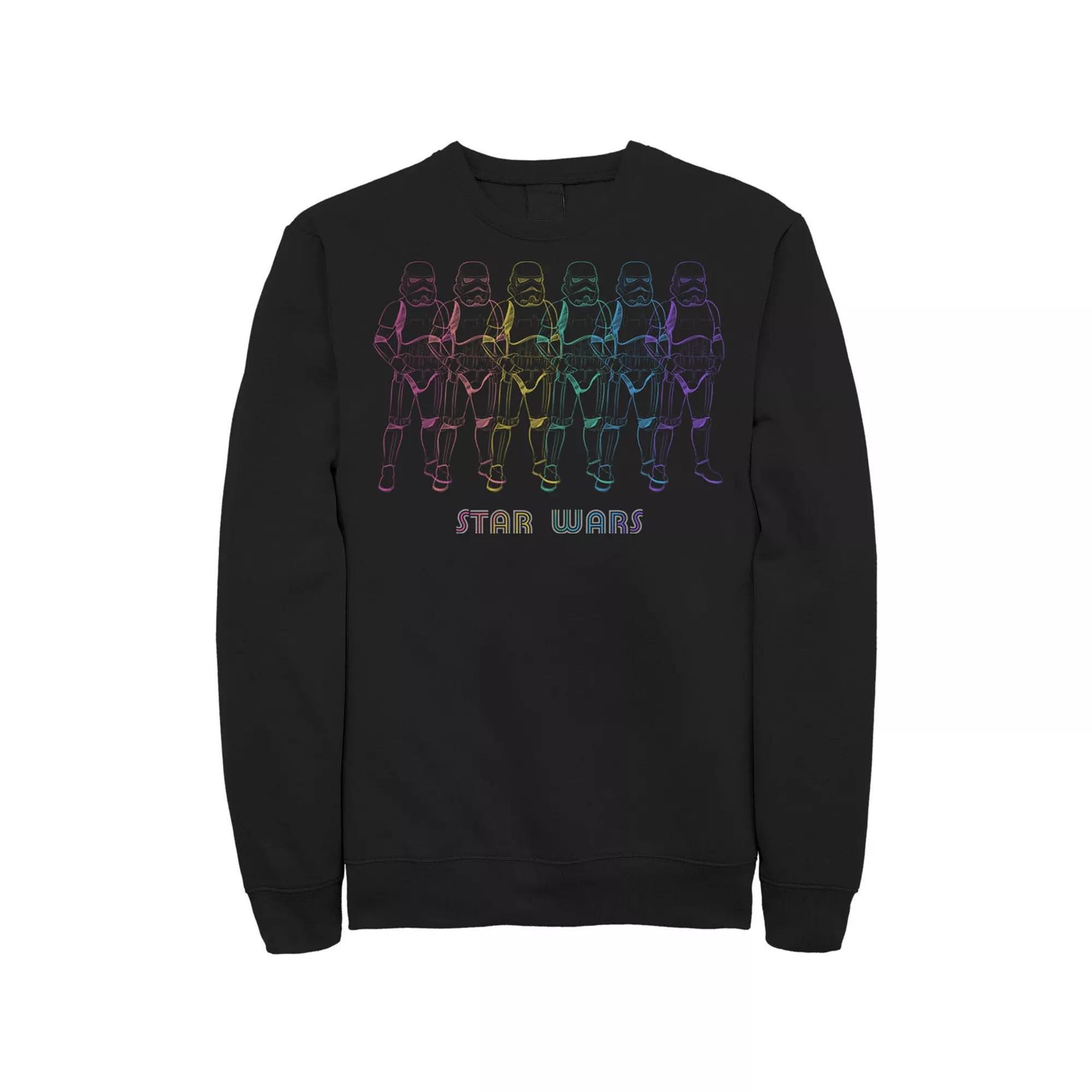 Men's Star Wars Pride Rainbow Stormtroopers Line Up Sweatshirt, Size: Medium, Black Product Image