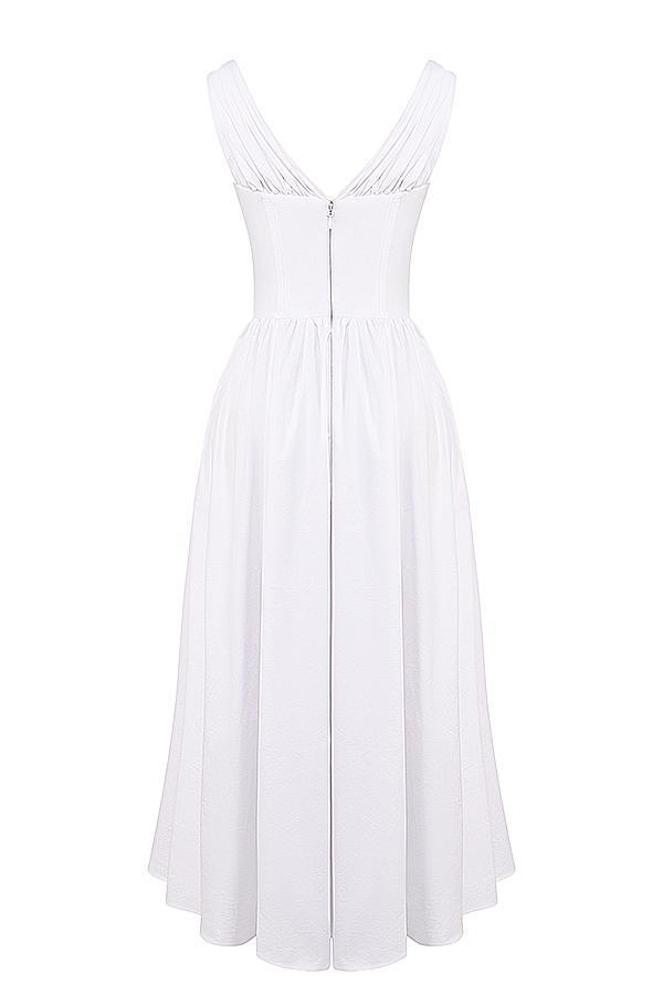 Emmelina White Cotton Corset Sundress Product Image