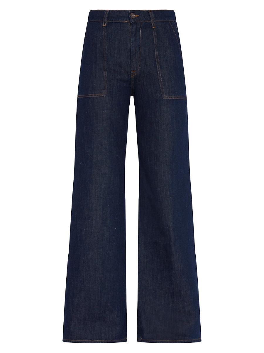 Womens Lotta Wide-Leg Coated Jeans Product Image