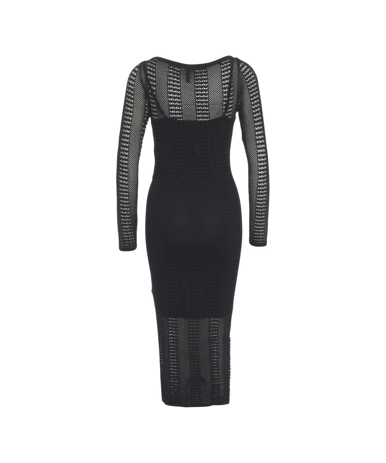 Lace crochet maxi dress Product Image